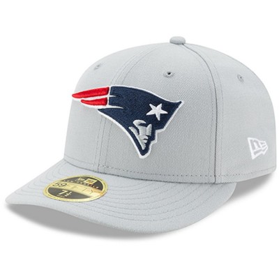 Men's New England Patriots New Era Gray Omaha Low Profile 59FIFTY Fitted Hat 2814827